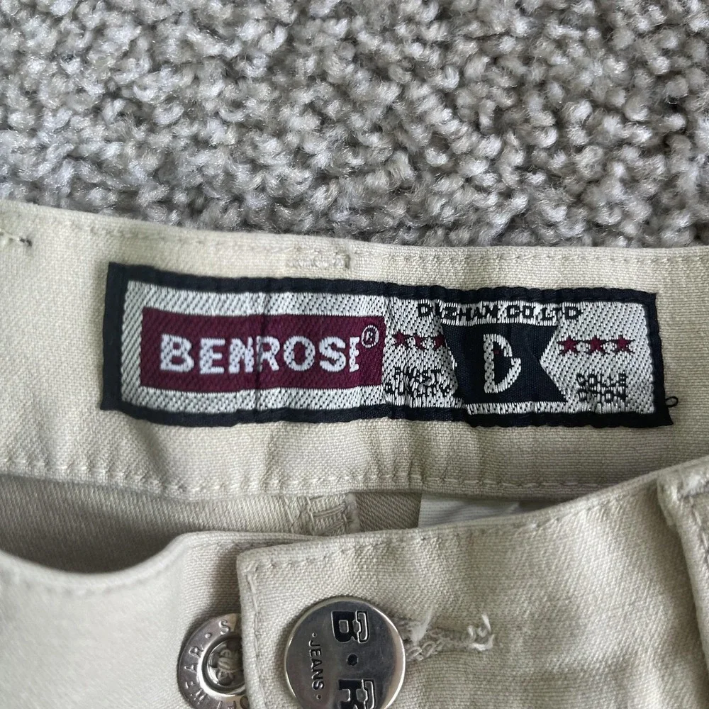 BenRose Straight Jeans Womens 27 Light Wash Beige 100% Cotton Denim Pants